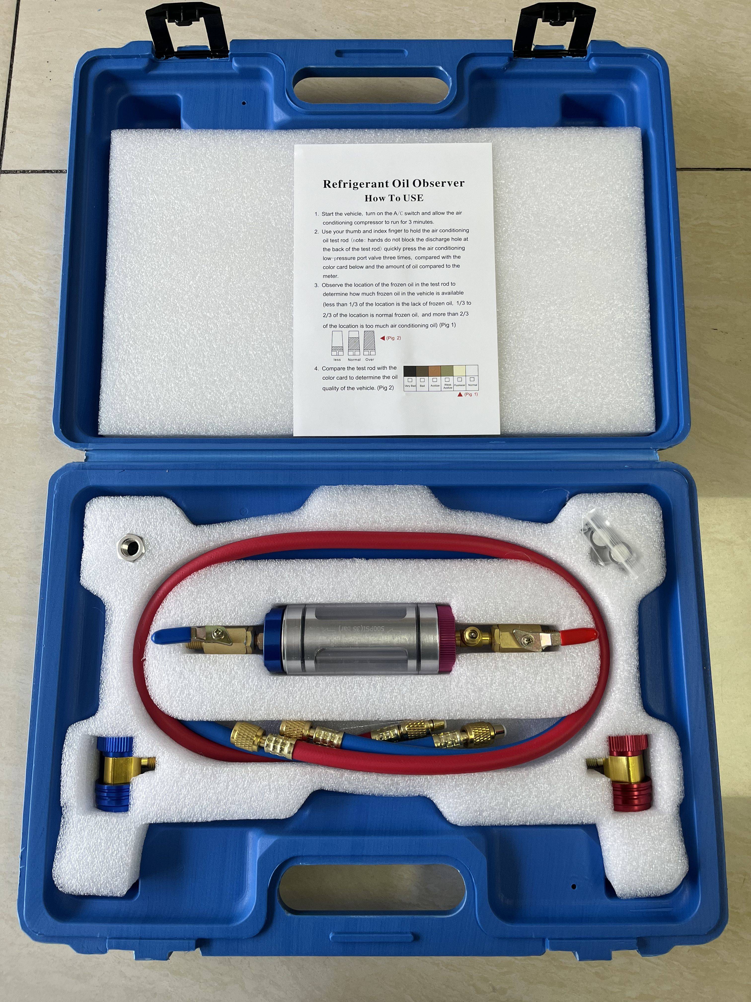 Analizador avanzado de aceite refrigerante para aire acondicionado automotriz: mantenimiento de precisión